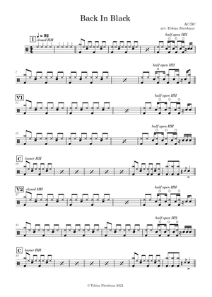 バック・イン・ブラック 楽譜 タブ譜あり ギター (ソロ) | MuseScore.com