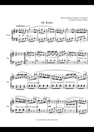 Op. 35 sonatina III rondò - Muzio Clementi 楽譜 ピアノ (ピアノ
