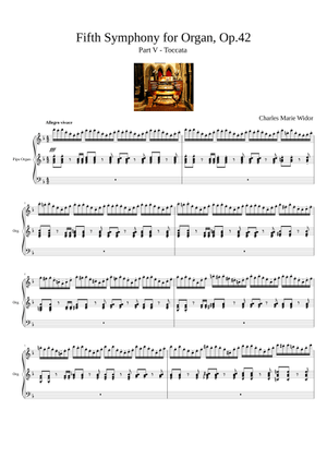 Widor - Organ Symphony No. 5 in F Minor, Op. 42, 5th Movement 楽譜
